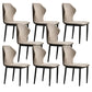 Faux Leather Dining Chairs 17.3" Wide Wingback Parsons Chair Set