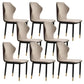 Faux Leather Dining Chairs 17.3" Wide Wingback Parsons Chair Set