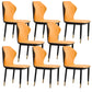 Faux Leather Dining Chairs 17.3" Wide Wingback Parsons Chair Set