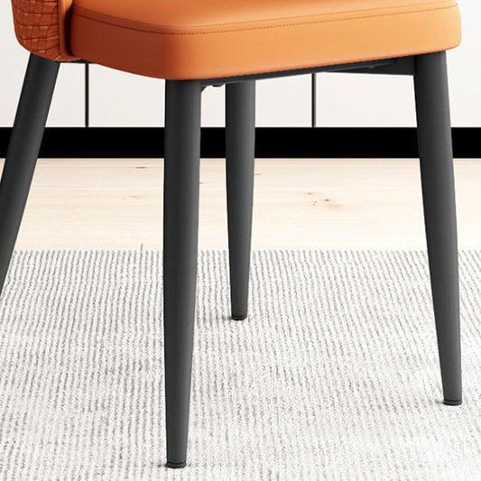 Leder Essstuhl Parsons Armless Side Stuhl für Restaurant