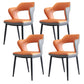 Metal Modern Style Side Chair Open Back Dining Side Chair Set