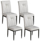 Leather Dining Chair Upholstered Home Dining Armless Side Chair
