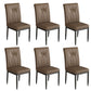 Leather Dining Chair Upholstered Home Dining Armless Side Chair