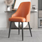 Faux Leather Modern Dining Chairs Parsons Arm Chair for Dining Room Orange 1 Piece Clearhalo 'Dining Chairs' 'Dining Tables & Seating' 'dining_chair' 'furn' 'furn_dining_chair' 'Furniture' 'Kitchen & Dining Furniture' 6750734