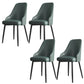 Faux Leather Modern Dining Chairs Parsons Arm Chair for Dining Room Green 4 Piece Set Clearhalo 'Dining Chairs' 'Dining Tables & Seating' 'dining_chair' 'furn' 'furn_dining_chair' 'Furniture' 'Kitchen & Dining Furniture' 6750749