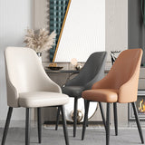 Faux Leather Modern Dining Chairs Parsons Arm Chair for Dining Room Clearhalo 'Dining Chairs' 'Dining Tables & Seating' 'dining_chair' 'furn' 'furn_dining_chair' 'Furniture' 'Kitchen & Dining Furniture' 6750750