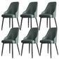 Faux Leather Modern Dining Chairs Parsons Arm Chair for Dining Room Green 6 Piece Set Clearhalo 'Dining Chairs' 'Dining Tables & Seating' 'dining_chair' 'furn' 'furn_dining_chair' 'Furniture' 'Kitchen & Dining Furniture' 6750751