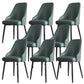 Faux Leather Modern Dining Chairs Parsons Arm Chair for Dining Room Green 8 Piece Set Clearhalo 'Dining Chairs' 'Dining Tables & Seating' 'dining_chair' 'furn' 'furn_dining_chair' 'Furniture' 'Kitchen & Dining Furniture' 6750752