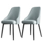 Faux Leather Modern Dining Chairs Parsons Arm Chair for Dining Room Blue 2 Piece Set Clearhalo 'Dining Chairs' 'Dining Tables & Seating' 'dining_chair' 'furn' 'furn_dining_chair' 'Furniture' 'Kitchen & Dining Furniture' 6750754