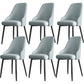 Faux Leather Modern Dining Chairs Parsons Arm Chair for Dining Room Blue 6 Piece Set Clearhalo 'Dining Chairs' 'Dining Tables & Seating' 'dining_chair' 'furn' 'furn_dining_chair' 'Furniture' 'Kitchen & Dining Furniture' 6750756