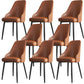 Faux Leather Modern Dining Chairs Parsons Arm Chair for Dining Room Brown 8 Piece Set Clearhalo 'Dining Chairs' 'Dining Tables & Seating' 'dining_chair' 'furn' 'furn_dining_chair' 'Furniture' 'Kitchen & Dining Furniture' 6750761