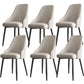 Faux Leather Modern Dining Chairs Parsons Arm Chair for Dining Room White 6 Piece Set Clearhalo 'Dining Chairs' 'Dining Tables & Seating' 'dining_chair' 'furn' 'furn_dining_chair' 'Furniture' 'Kitchen & Dining Furniture' 6750764