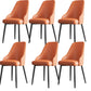 Faux Leather Modern Dining Chairs Parsons Arm Chair for Dining Room Orange 6 Piece Set Clearhalo 'Dining Chairs' 'Dining Tables & Seating' 'dining_chair' 'furn' 'furn_dining_chair' 'Furniture' 'Kitchen & Dining Furniture' 6750772