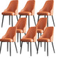 Faux Leather Modern Dining Chairs Parsons Arm Chair for Dining Room Orange 8 Piece Set Clearhalo 'Dining Chairs' 'Dining Tables & Seating' 'dining_chair' 'furn' 'furn_dining_chair' 'Furniture' 'Kitchen & Dining Furniture' 6750773