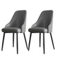 Faux Leather Modern Dining Chairs Parsons Arm Chair for Dining Room Grey 2 Piece Set Clearhalo 'Dining Chairs' 'Dining Tables & Seating' 'dining_chair' 'furn' 'furn_dining_chair' 'Furniture' 'Kitchen & Dining Furniture' 6750775