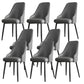Faux Leather Modern Dining Chairs Parsons Arm Chair for Dining Room Grey 8 Piece Set Clearhalo 'Dining Chairs' 'Dining Tables & Seating' 'dining_chair' 'furn' 'furn_dining_chair' 'Furniture' 'Kitchen & Dining Furniture' 6750777