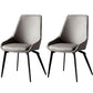 Modern Faux Leather Dining Chair Parsons Arm Chair with Black Legs