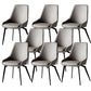 Modern Faux Leather Dining Chair Parsons Arm Chair with Black Legs