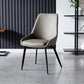 Modern Faux Leather Dining Chair Parsons Arm Chair with Black Legs