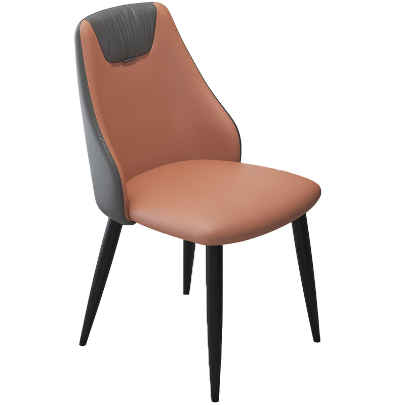 Sedia industriale in vetro in pelle sedia a braccio parsons per sala da pranzo