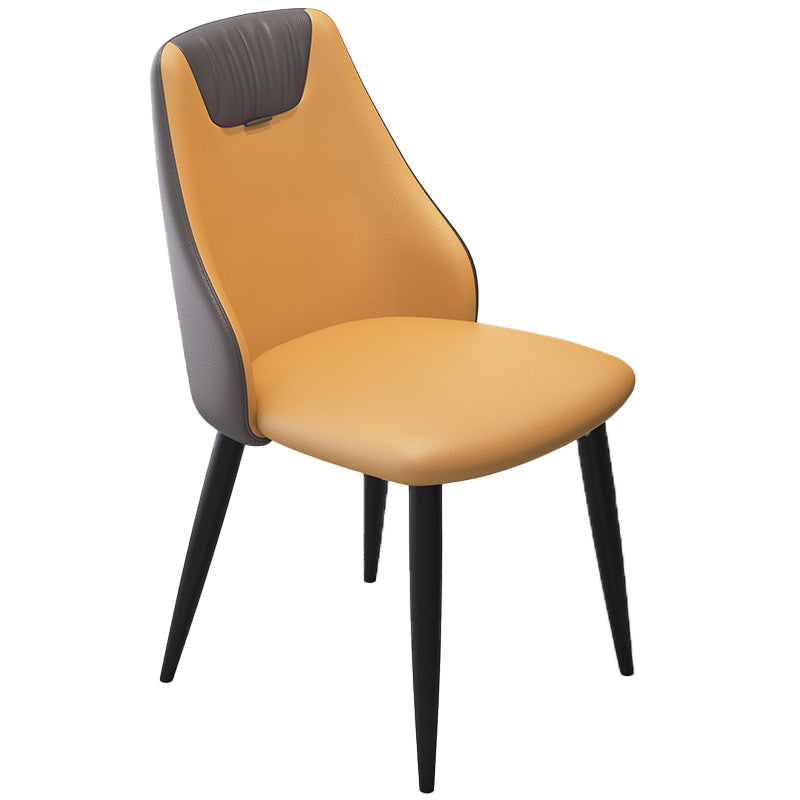 Sedia industriale in vetro in pelle sedia a braccio parsons per sala da pranzo