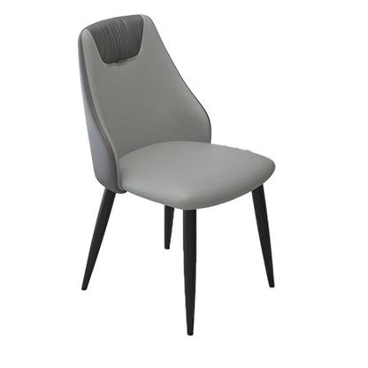 Sedia industriale in vetro in pelle sedia a braccio parsons per sala da pranzo