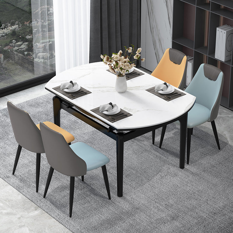 Sedia industriale in vetro in pelle sedia a braccio parsons per sala da pranzo