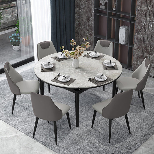 Faux Leder Industrial Chair Parsons Armstuhl für Esszimmer