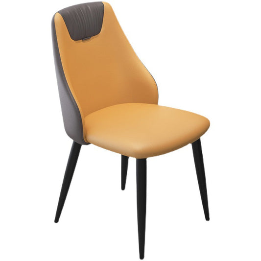 Faux Leder Industrial Chair Parsons Armstuhl für Esszimmer