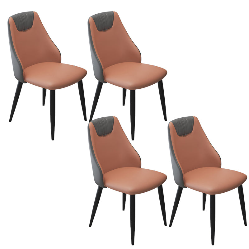 Sedia industriale in vetro in pelle sedia a braccio parsons per sala da pranzo