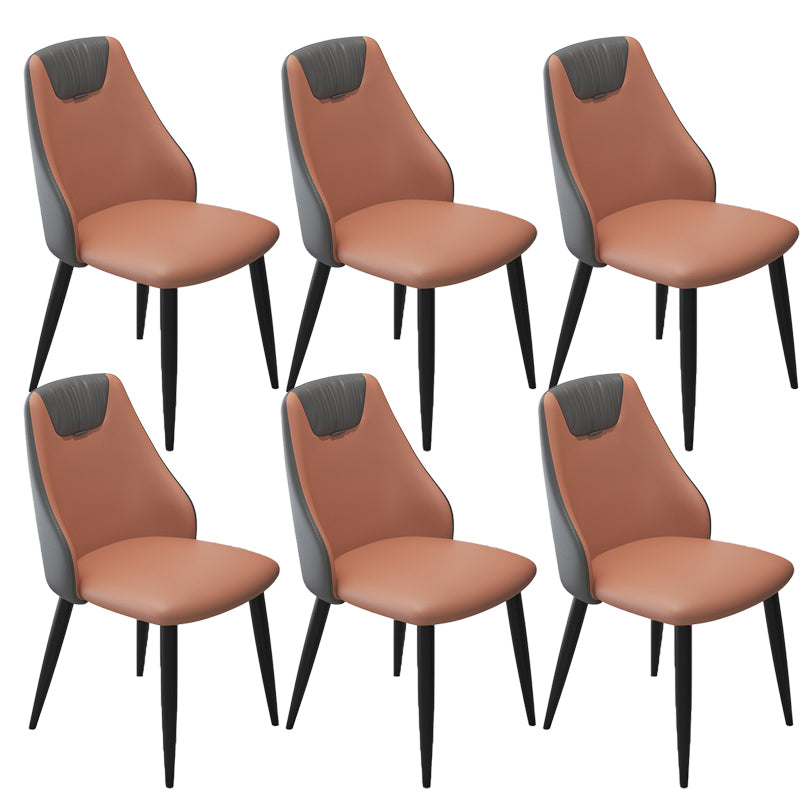 Sedia industriale in vetro in pelle sedia a braccio parsons per sala da pranzo