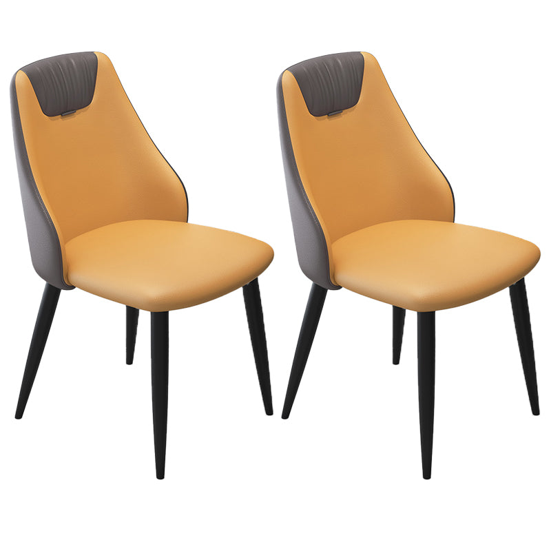 Sedia industriale in vetro in pelle sedia a braccio parsons per sala da pranzo