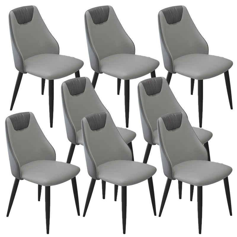 Sedia industriale in vetro in pelle sedia a braccio parsons per sala da pranzo