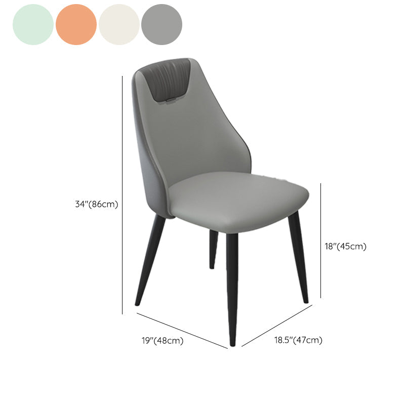 Sedia industriale in vetro in pelle sedia a braccio parsons per sala da pranzo