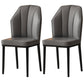 Faux Leather Side Chair Wingback Armless Chair for Dining Room Dark Gray 2 Piece Set Black Clearhalo 'Dining Chairs' 'Dining Tables & Seating' 'dining_chair' 'furn' 'furn_dining_chair' 'Furniture' 'Kitchen & Dining Furniture' 6750848