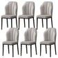 Faux Leather Side Chair Wingback Armless Chair for Dining Room Light Gray 6 Piece Set Black Clearhalo 'Dining Chairs' 'Dining Tables & Seating' 'dining_chair' 'furn' 'furn_dining_chair' 'Furniture' 'Kitchen & Dining Furniture' 6750860