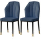 Faux Leather Side Chair Wingback Armless Chair for Dining Room Dark Blue 2 Piece Set Gold Clearhalo 'Dining Chairs' 'Dining Tables & Seating' 'dining_chair' 'furn' 'furn_dining_chair' 'Furniture' 'Kitchen & Dining Furniture' 6750873