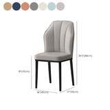 Faux Leder Seitenstuhl Wingback Armless Chair für Esszimmer