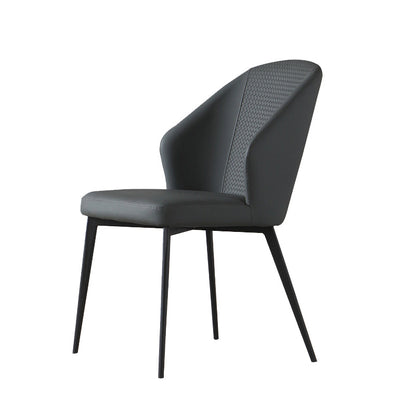 Keuken moderne wingback parsons stoel armloze eetkamerstoelen in zwarte benen