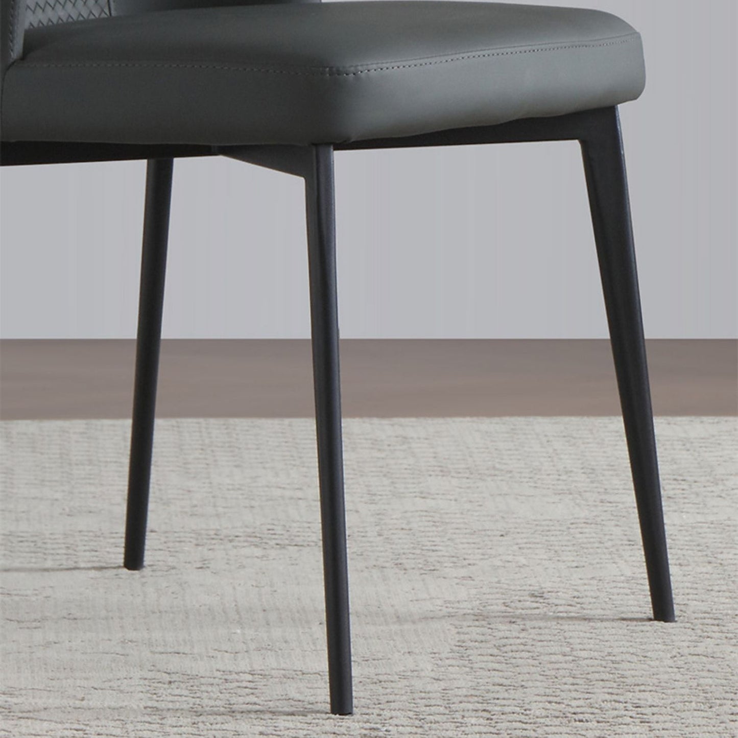 Keuken moderne wingback parsons stoel armloze eetkamerstoelen in zwarte benen