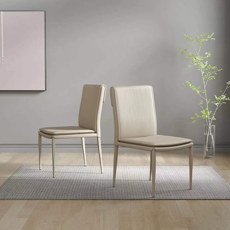 Küchenarmlose Metall -Esstühle Home Side Stuhl mit Polster