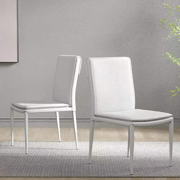 Küchenarmlose Metall -Esstühle Home Side Stuhl mit Polster