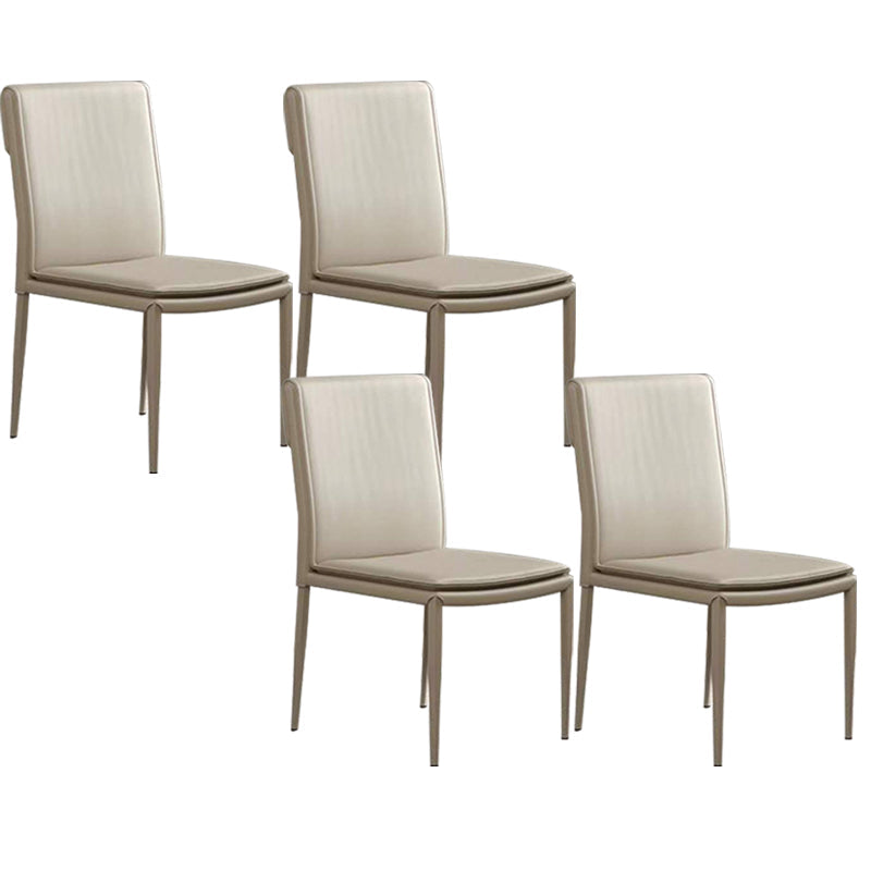 Küchenarmlose Metall -Esstühle Home Side Stuhl mit Polster