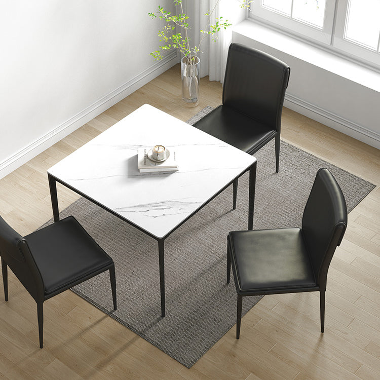 Küchenarmlose Metall -Esstühle Home Side Stuhl mit Polster