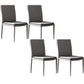 Kitchen Armless Metal Dining Chairs Home Side Chair with Upholstered