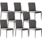 Kitchen Armless Metal Dining Chairs Home Side Chair with Upholstered