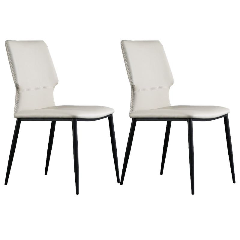 Industrial Wingback Dining Side Chair Dining Room Indoor Armless Chair