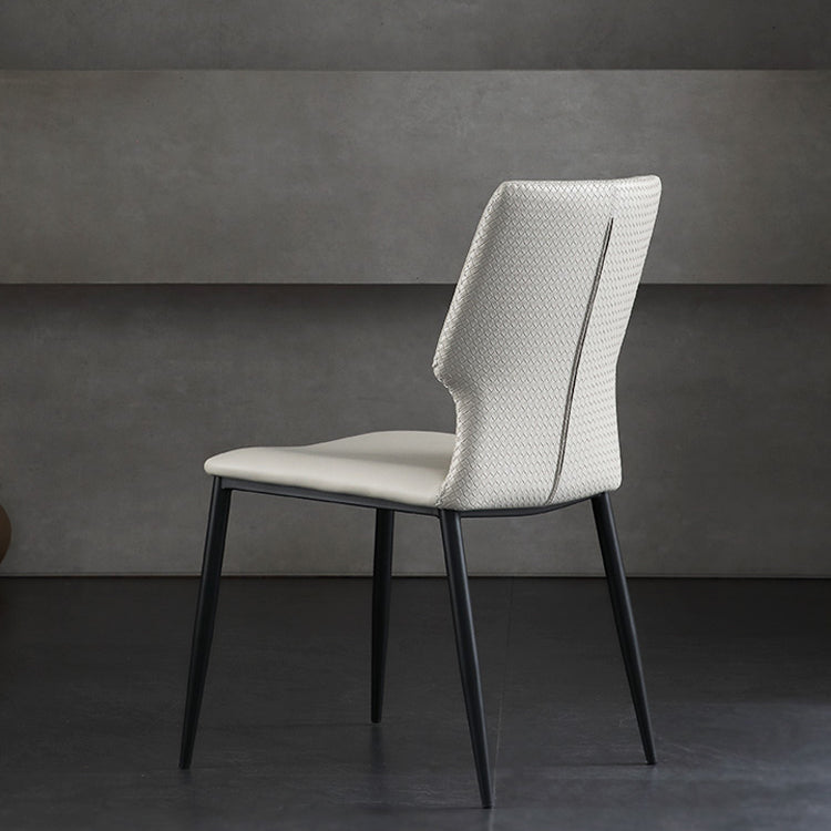 Industrial Wingback Dining Side Chair Dining Room Indoor Armless Chair