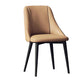 Sedia da pranzo in pelle finta parsons sedia laterale senza braccio con zampe metalliche