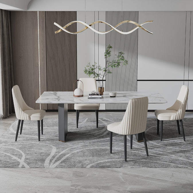 Sedia da pranzo in pelle finta Parsons Casa braccio da pranzo.